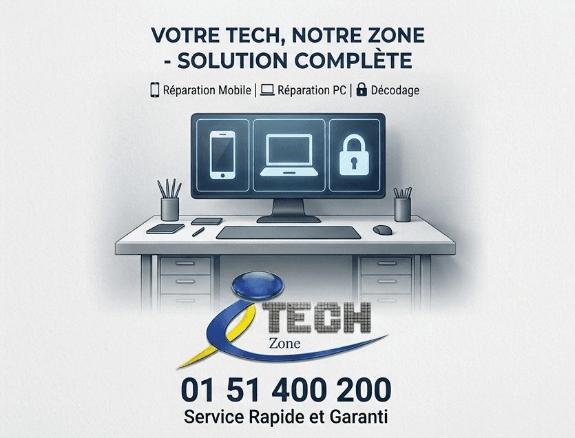 Poste de travail — réparation mobile, PC et décodage